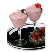 Calorie controls strawberry mousse mix