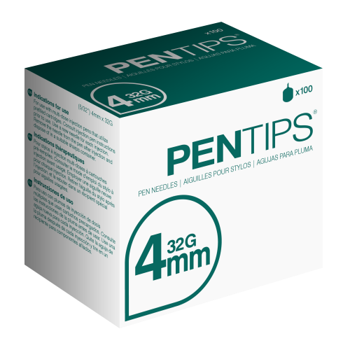 Owen Mumford Pentips 4mm 100ct