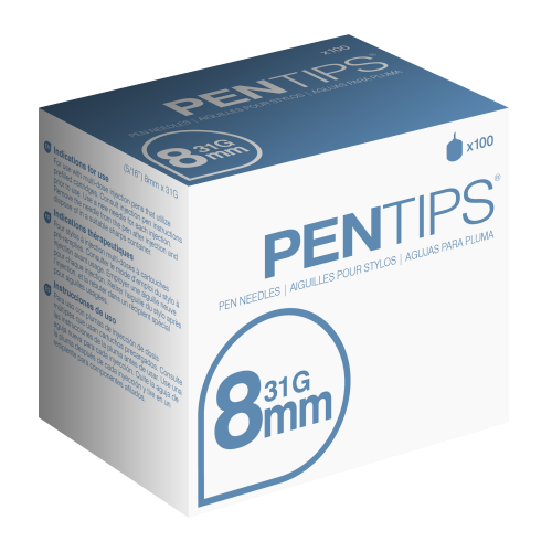 Owen Mumford Pentips 8mm 100ct