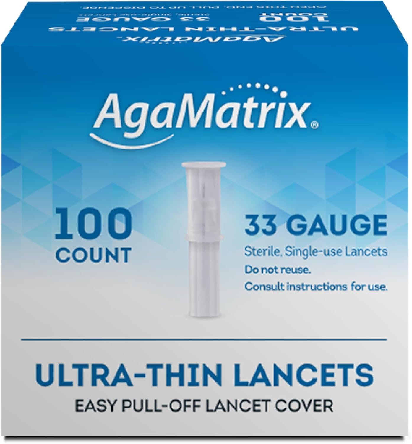 AgaMatrix WaveSense 33 Gauge Lancets 100's