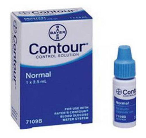 Bayer Contour Normal Control 1x2.5mL, packaged in a small white and purple cardboard box.