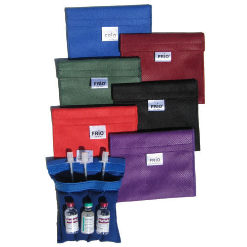FRIO extra small wallet. Available in nylon purple, green, red, black, maroon and blue.