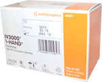 IV 3000 1Hand Transparent Dressigns 100 count. Dressings packaged in a small white and orange cardboard box.