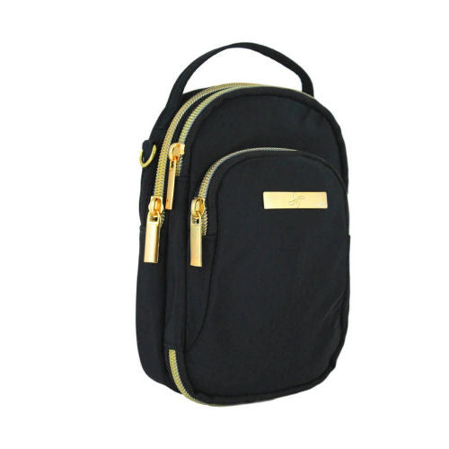 Diabeties Triple Zip Chloe. Case is black with gold zippers.