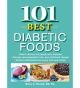 101 Best Diabetic Foods. Teal cook book with eggplant and berries on the cover.