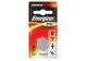 Energizer 2032 button battery packaged in a small plastic and thin cardboard casing