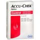 Accu-Chek Aviva Control Solution 1x2.5mL Level 1 and 2, packaged in a small white cardboard box with red details outlined