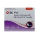 BD ultra fine vevo syringes 3/10 cc 6mm 31 gauge 90 count. Packaged in a small white and purple cardboard box.