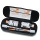 Diabetic Insulin Case. Black zipper case with holders for syringes and vials.