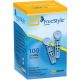 FreeStyle 28 gauge sterile Lancets 100 count, packaged in a small light blue and yellow cardboard box
