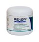 Renew Foot Creme 3oz. Stored in a green and white plastic jar. 
