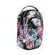 Diabeties Triple Zip Case Lexi. Case is a blend of white, black grey, blue and pink,