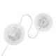 Tandem TruSteel Infusion Set. Device is white with adhesive pads and white cords.