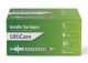 Ulticare syringes 1cc 6mm 31 gauge 100 count. Packaged in a small green cardboard box with white accents.