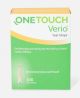 OneTouch Verio Test Strips 100 count. Packaged in a small green, white, and yellow cardboard box.