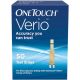 One Touch Verio Test Strips 50 count, packaged in a small blue and white cardboard box